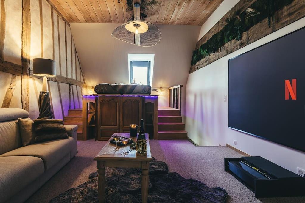 Le Duplex De L'Etoile Home Cinema Jacuzzi Et Sauna Privatif Longmesnil Exterior photo
